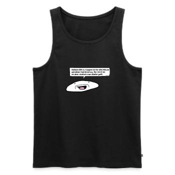 Feminismus BH - Männer Premium Bio Tank Top - Schwarz - Vorne - AI Model Male 178 light (178cm)