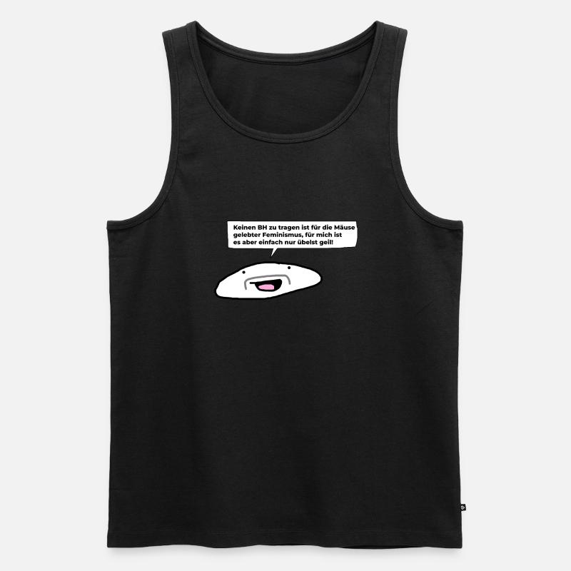 Feminismus BH - Männer Premium Bio Tank Top - Schwarz