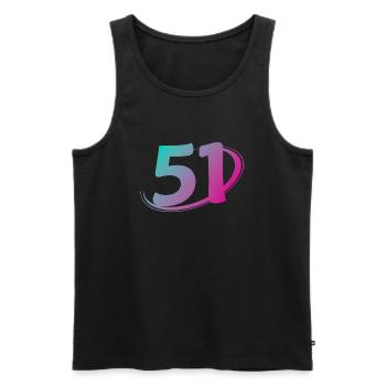 Nummer 51 mehrfarbig - Männer Premium Bio Tank Top - Schwarz - Vorne - Michal (187cm)