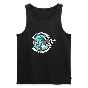 Verbrenner - Männer Premium Bio Tank Top - Schwarz - Vorne - Michal (187cm)
