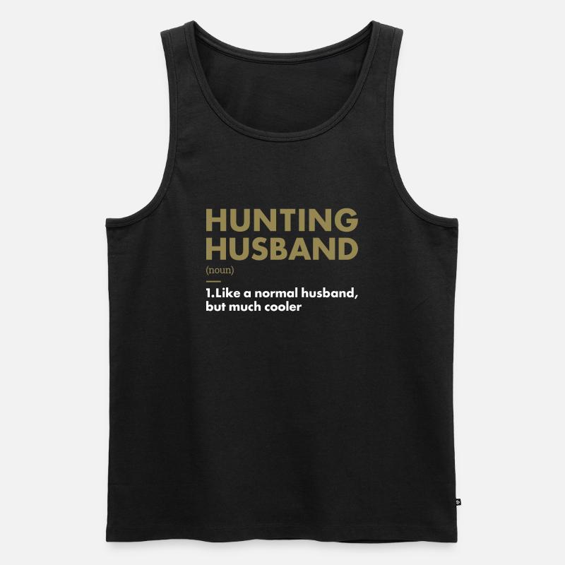 Hunter Husband Definition Hunting - Männer Premium Bio Tank Top - Schwarz
