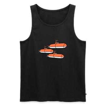 3 Submarines Fleet Three Squadrons Group Team Crew - Men's Premium Organic Tank Top - black - Front - AI Model Male 178 light (178cm)