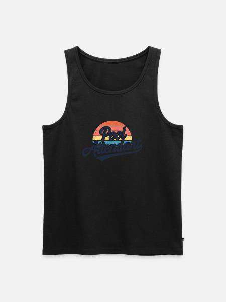 Humor by the pool - Men's Premium Organic Tank Top - black