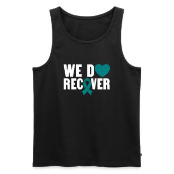 We Do Recover Sobriety Addiction Recovery - Men's Premium Organic Tank Top - black - Front - AI Model Male 178 light (178cm)