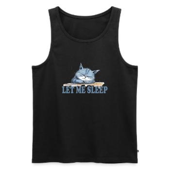 Cool Cat - Let Me Sleep - Men's Premium Organic Tank Top - black - Front - Michal (187cm)