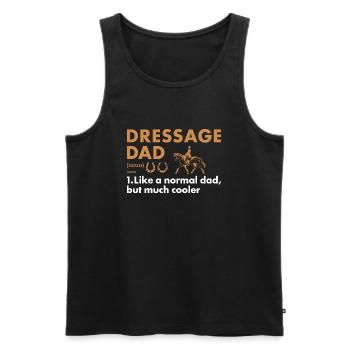 Rider Dad Definition Dressage - Men's Premium Organic Tank Top - black - Front - Michal (187cm)