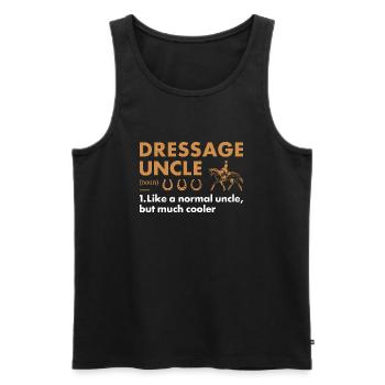 Cavalier Oncle Définition Dressage - Débardeur bio Premium Homme - noir - Devant - Michal (187cm)