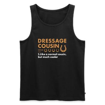 Rider Cousin Definition Dressage - Men's Premium Organic Tank Top - black - Front - Michal (187cm)
