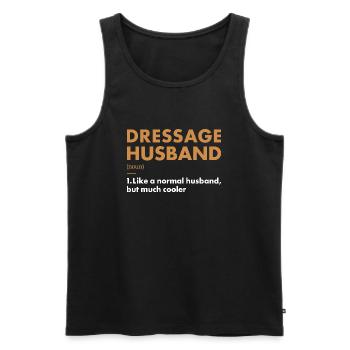 Rider Husband Definition Dressage - Men's Premium Organic Tank Top - black - Front - Michal (187cm)
