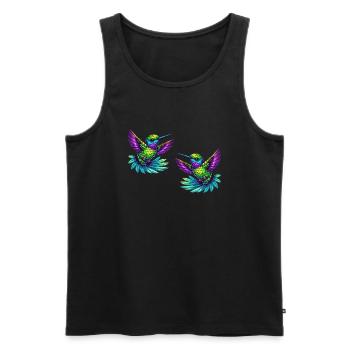 kolibri vogel 2 - Männer Premium Bio Tank Top - Schwarz - Vorne - Michal (187cm)