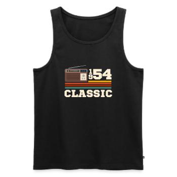 Anniversary 1954 retro classic - Men's Premium Organic Tank Top - black - Front - Michal (187cm)