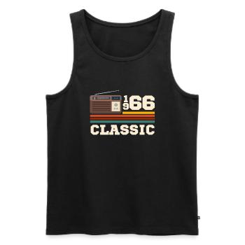 Anniversary 1966 retro classic - Men's Premium Organic Tank Top - black - Front - Michal (187cm)