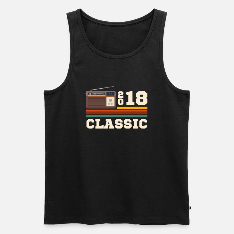 Jubiläum 2018 Retro-Klassiker - Männer Premium Bio Tank Top - Schwarz