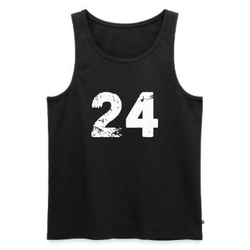 24 - Männer Premium Bio Tank Top - Schwarz - Vorne - AI Model Male 178 light (178cm)