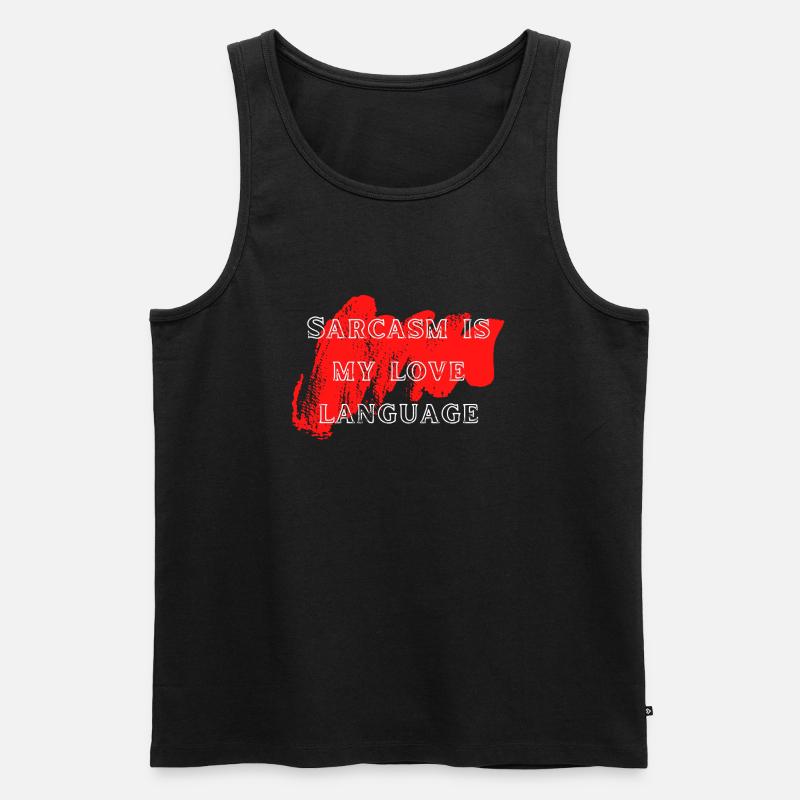 Sarkasmus Liebe Sprache - Männer Premium Bio Tank Top - Schwarz