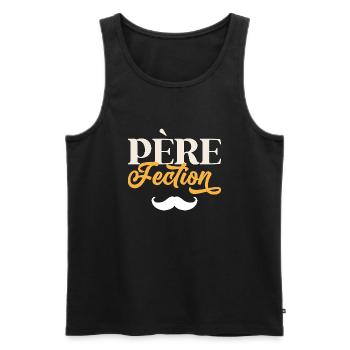 Vatertagsgeschenk Papa Santa Schnurrbart Bart - Männer Premium Bio Tank Top - Schwarz - Vorne - Michal (187cm)