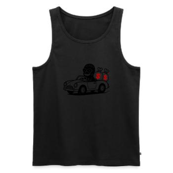 Bankräuber Gangster Lustig - Männer Premium Bio Tank Top - Schwarz - Vorne - AI Model Male 178 light (178cm)