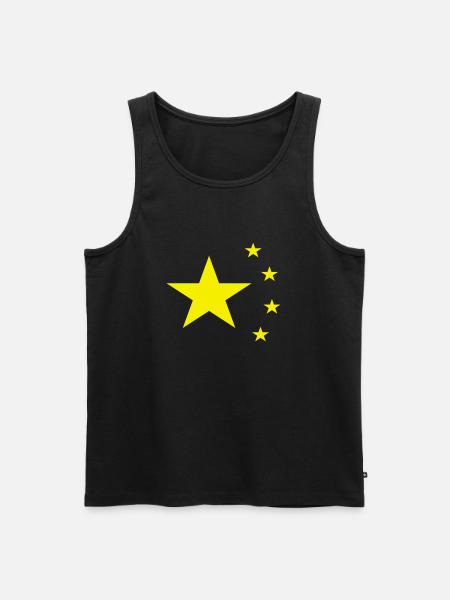 China Stars - Men's Premium Organic Tank Top - black