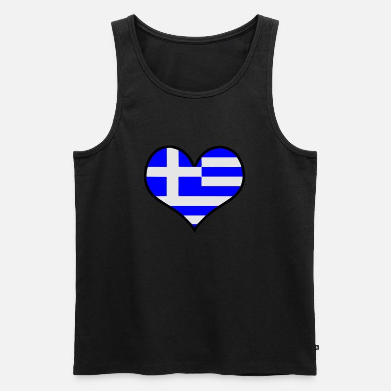 griechenland greece hellas - Männer Premium Bio Tank Top - Schwarz