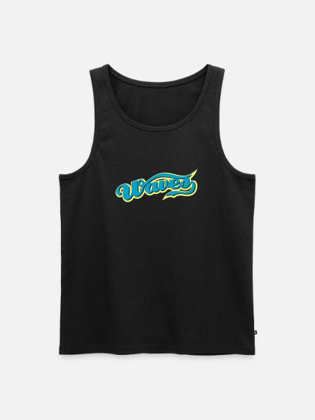 waves - Men's Premium Organic Tank Top - black