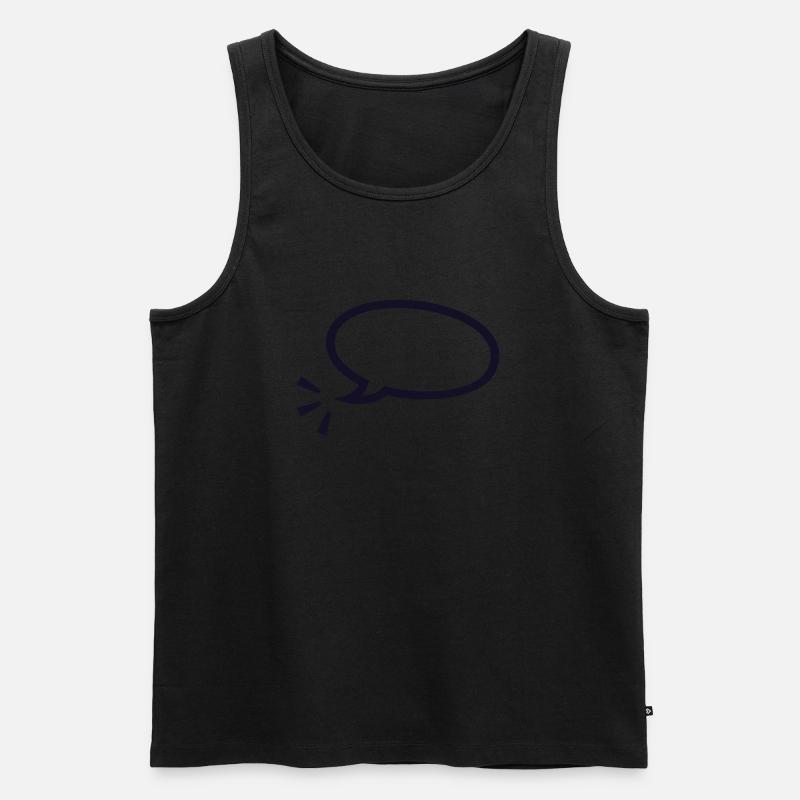 Sprechblase / speach bubble (1c) - Männer Premium Bio Tank Top - Schwarz