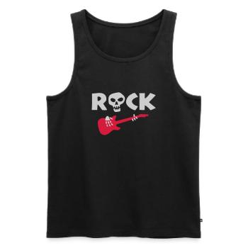 rock_skeleton - Débardeur bio Premium Homme - noir - Devant - Michal (187cm)