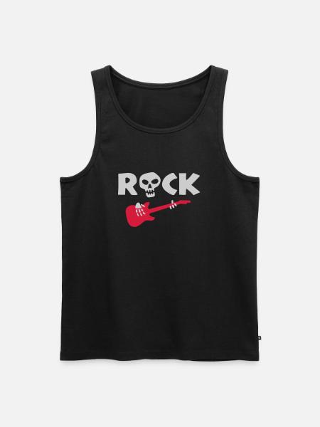 rock_skeleton - Männer Premium Bio Tank Top - Schwarz