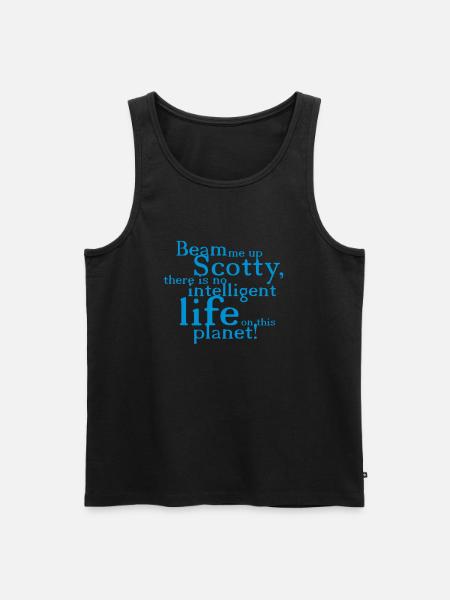 beam me up scotty - Männer Premium Bio Tank Top - Schwarz