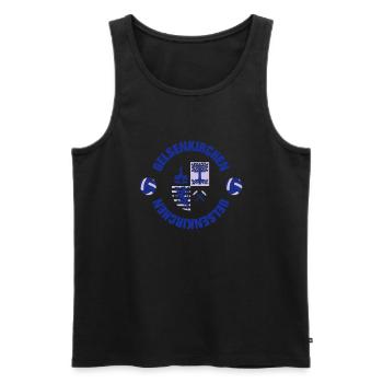 Gelsenkirchen (ID: 001013) - Männer Premium Bio Tank Top - Schwarz - Vorne - Michal (187cm)