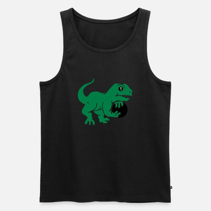 bowling dino (3c) - Débardeur bio Premium Homme - noir
