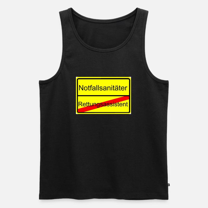 Vom Rettungsassistent zum Notfallsanitäter - Männer Premium Bio Tank Top - Schwarz