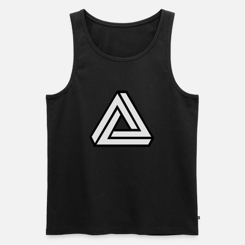 Triangle_v1 - Männer Premium Bio Tank Top - Schwarz