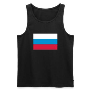 russia flag - Débardeur bio Premium Homme - noir - Devant - Michal (187cm)
