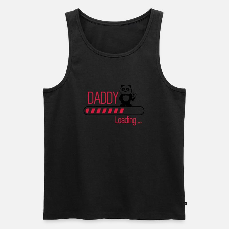 daddy loading - Männer Premium Bio Tank Top - Schwarz