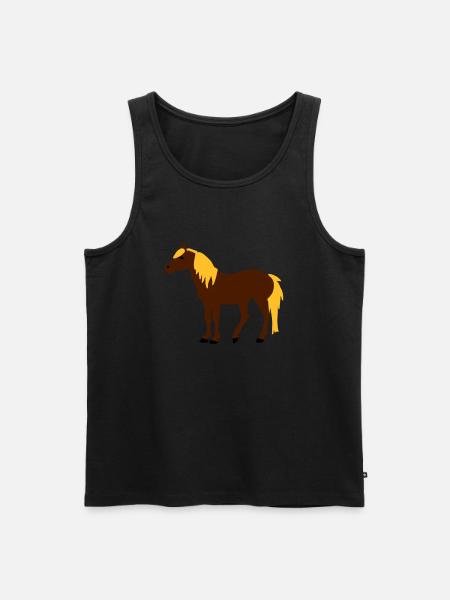 Haflinger - Männer Premium Bio Tank Top - Schwarz