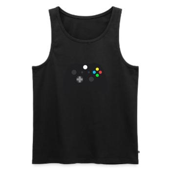 XBX Controller - Männer Premium Bio Tank Top - Schwarz - Vorne - AI Model Male 178 light (178cm)