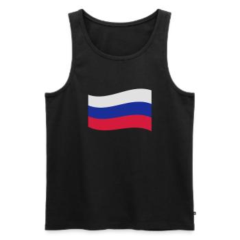 russia - Débardeur bio Premium Homme - noir - Devant - AI Model Male 178 light (178cm)