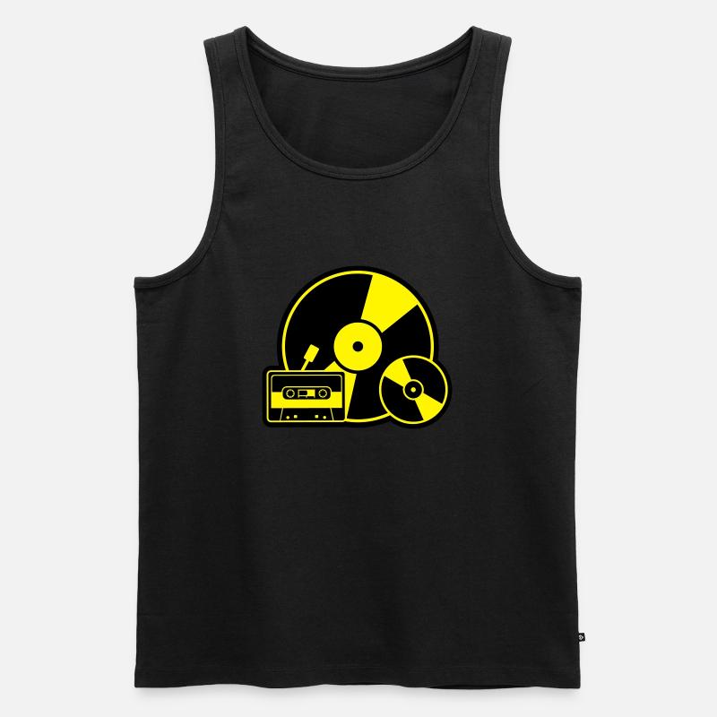 Musik Evolution - Männer Premium Bio Tank Top - Schwarz