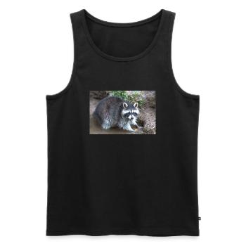 Raton laveur d’Amérique du Nord (racoons) - Débardeur bio Premium Homme - noir - Devant - AI Model Male 178 light (178cm)