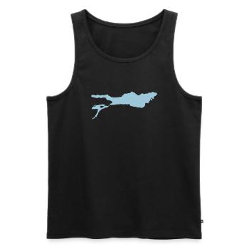 bodensee - Männer Premium Bio Tank Top - Schwarz - Vorne - AI Model Male 178 light (178cm)