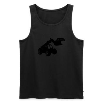 Gabel loader Gabellader Baggerlader excavator - Männer Premium Bio Tank Top - Schwarz - Vorne - Michal (187cm)