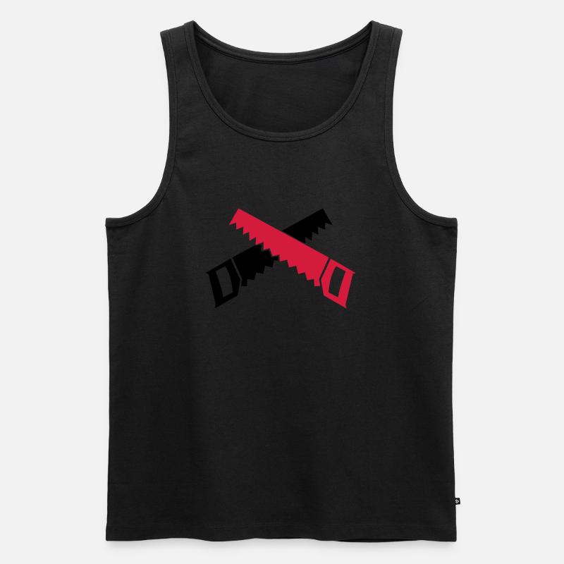 saege2 - Männer Premium Bio Tank Top - Schwarz