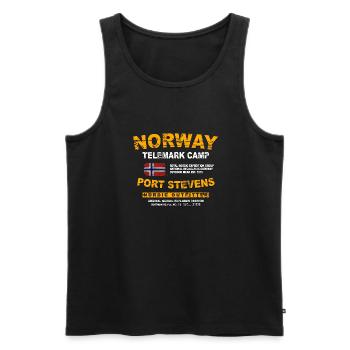 Norway - Norge - Norwegen - Vintage Flag - Männer Premium Bio Tank Top - Schwarz - Vorne - Michal (187cm)