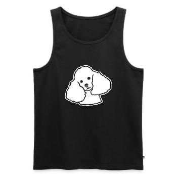 Pudel - Männer Premium Bio Tank Top - Schwarz - Vorne - Michal (187cm)