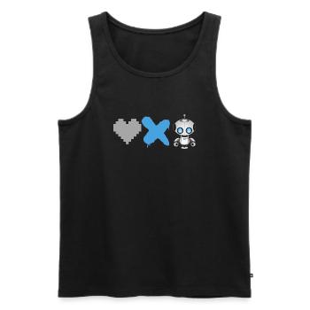 Love Death robot - Men's Premium Organic Tank Top - black - Front - AI Model Male 178 light (178cm)