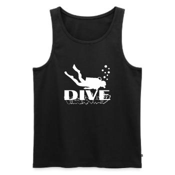 Diving Dive Dive - Men's Premium Organic Tank Top - black - Front - AI Model Male 178 light (178cm)