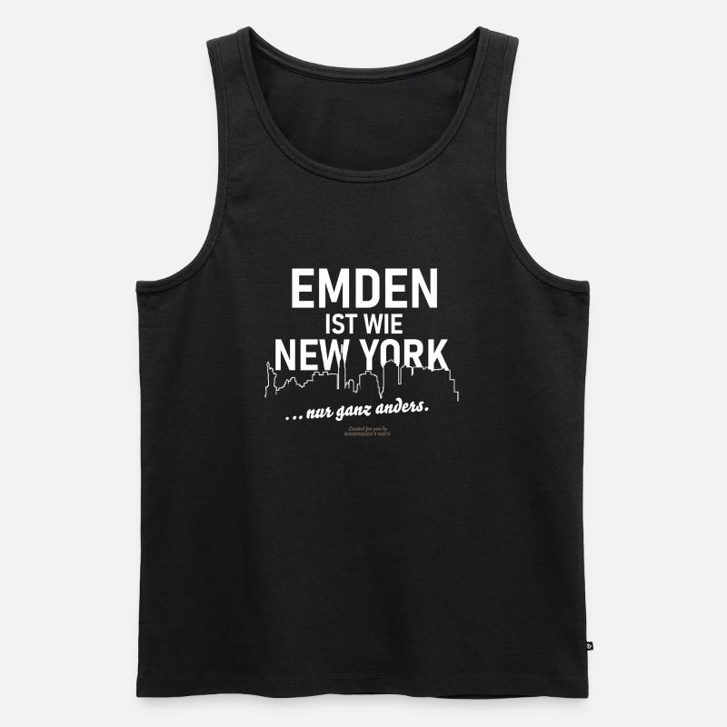 Emden - Männer Premium Bio Tank Top - Schwarz