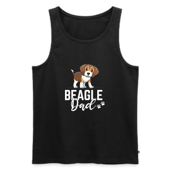 beagle dad - papa - Vater - Männer Premium Bio Tank Top - Schwarz - Vorne - Michal (187cm)
