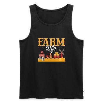 Farm Life Farming Animal Farmer - Männer Premium Bio Tank Top - Schwarz - Vorne - Michal (187cm)