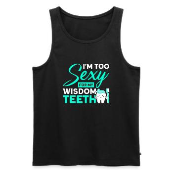 Wisdom Teeth Wisdom Tooth Patient Dentist - Men's Premium Organic Tank Top - black - Front - AI Model Male 178 light (178cm)